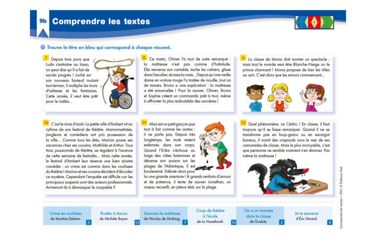 Aperçu : Comprendre des textes – CM1