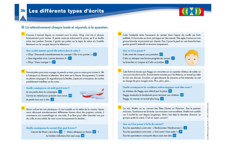 Aperçu : Lire différents types d'écrits – CM1