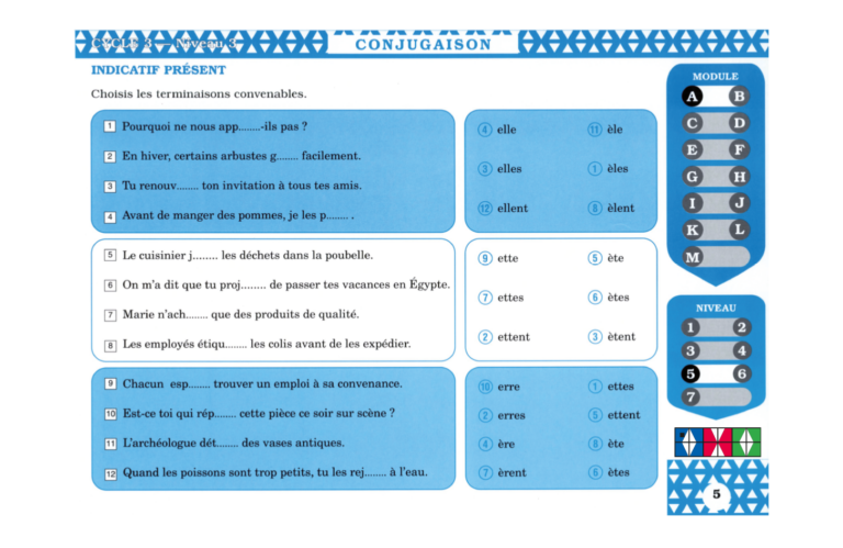 Aperçu : Conjugaison – CM2