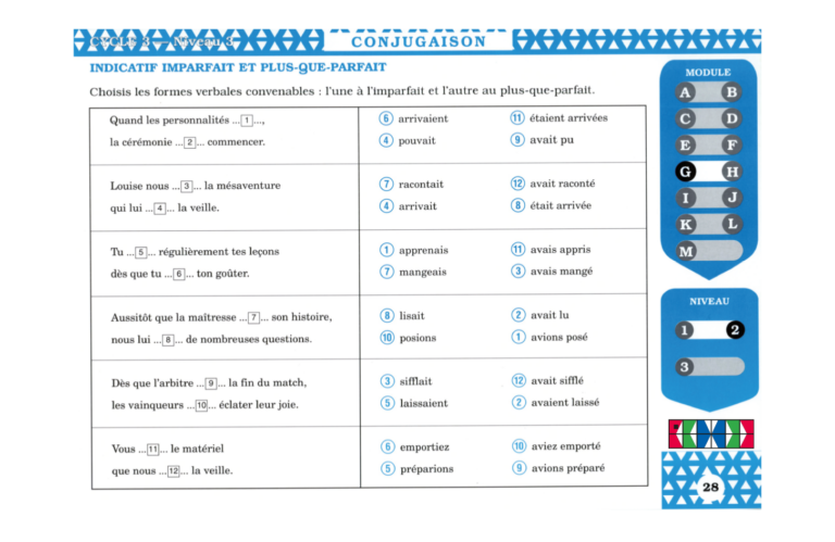 Aperçu : Conjugaison – CM2