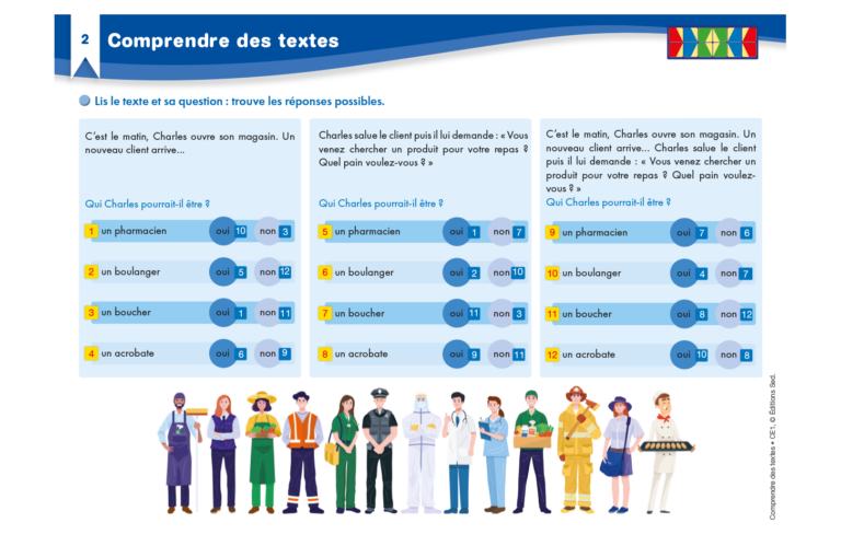 Aperçu : Comprendre des textes – CE1