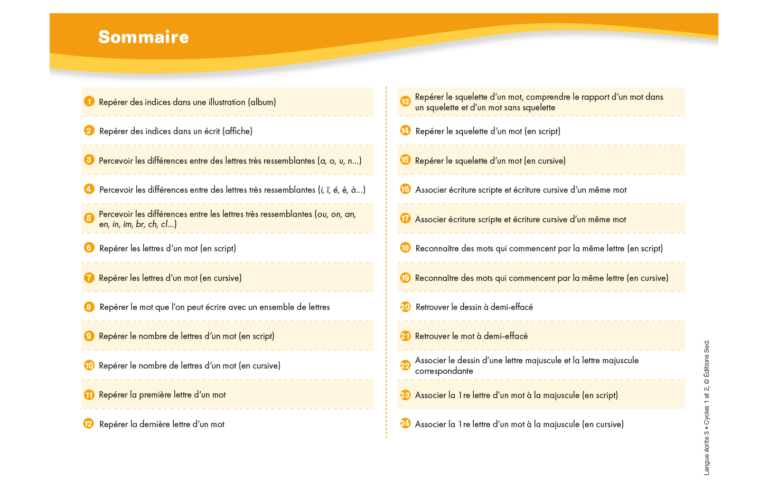 Aperçu : Langue écrite 3 – GS