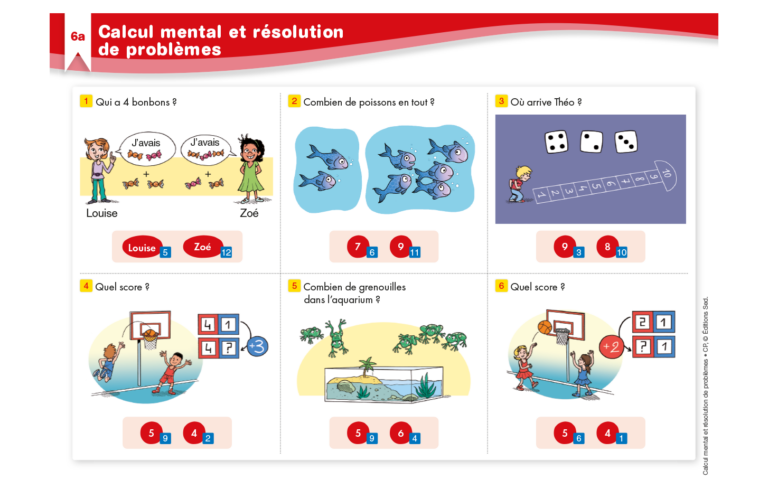Aperçu : Calcul mental et résolution de problèmes – CP