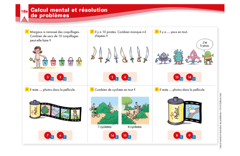 Aperçu : Calcul mental et résolution de problèmes – CP