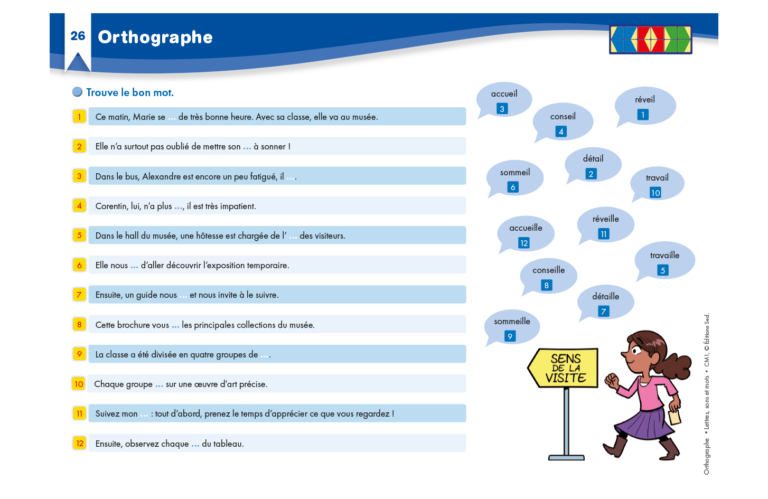 Aperçu : Orthographe 2 – Lettres, sons et mots – CM1