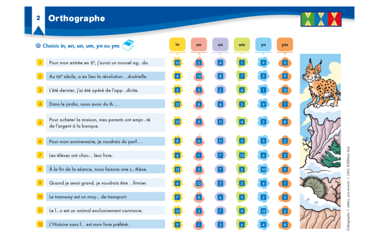 Aperçu : Orthographe 2 – Lettres, sons et mots – CM2
