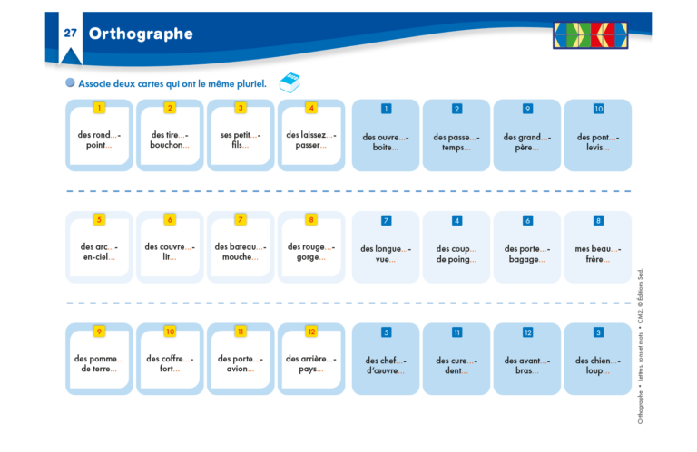 Aperçu : Orthographe 2 – Lettres, sons et mots – CM2