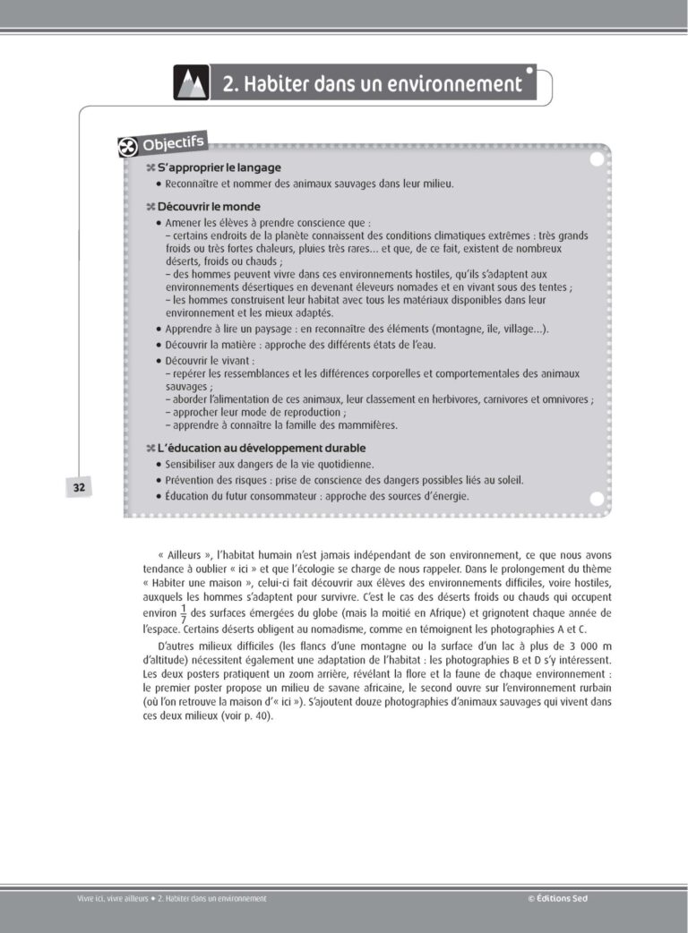 Aperçu : Vivre ici, vivre ailleurs – Mallette complète – Cycle 1