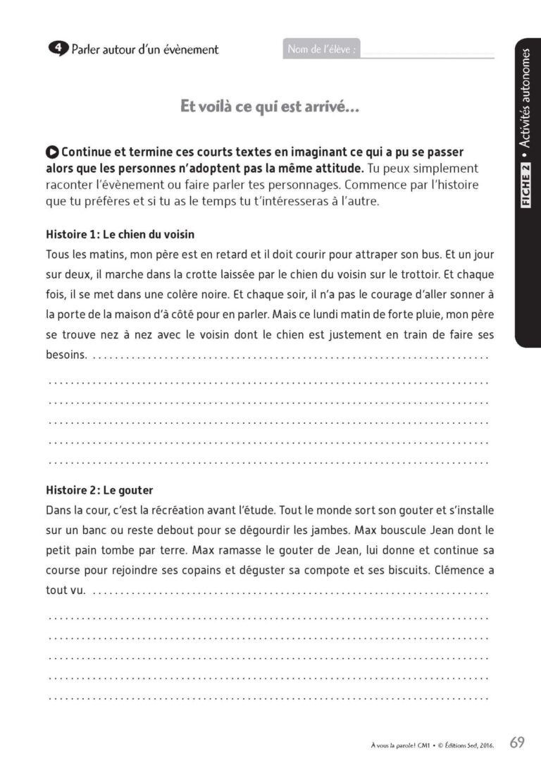 Aperçu : CM1
