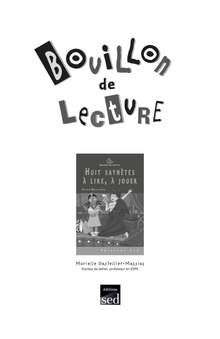 Aperçu : BDL – Huit saynètes à lire et à jouer – 6 livres + fichier