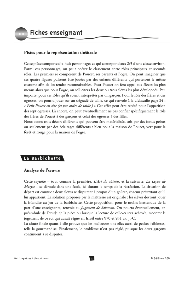 Aperçu : BDL – Huit saynètes à lire et à jouer – 6 livres + fichier