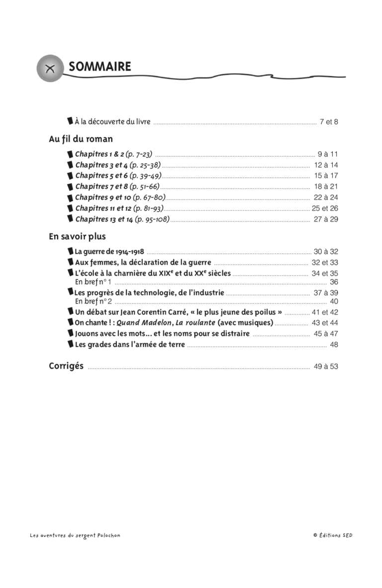 Aperçu : BDL – Les aventures du sergent Polochon – 24 livres + fichier