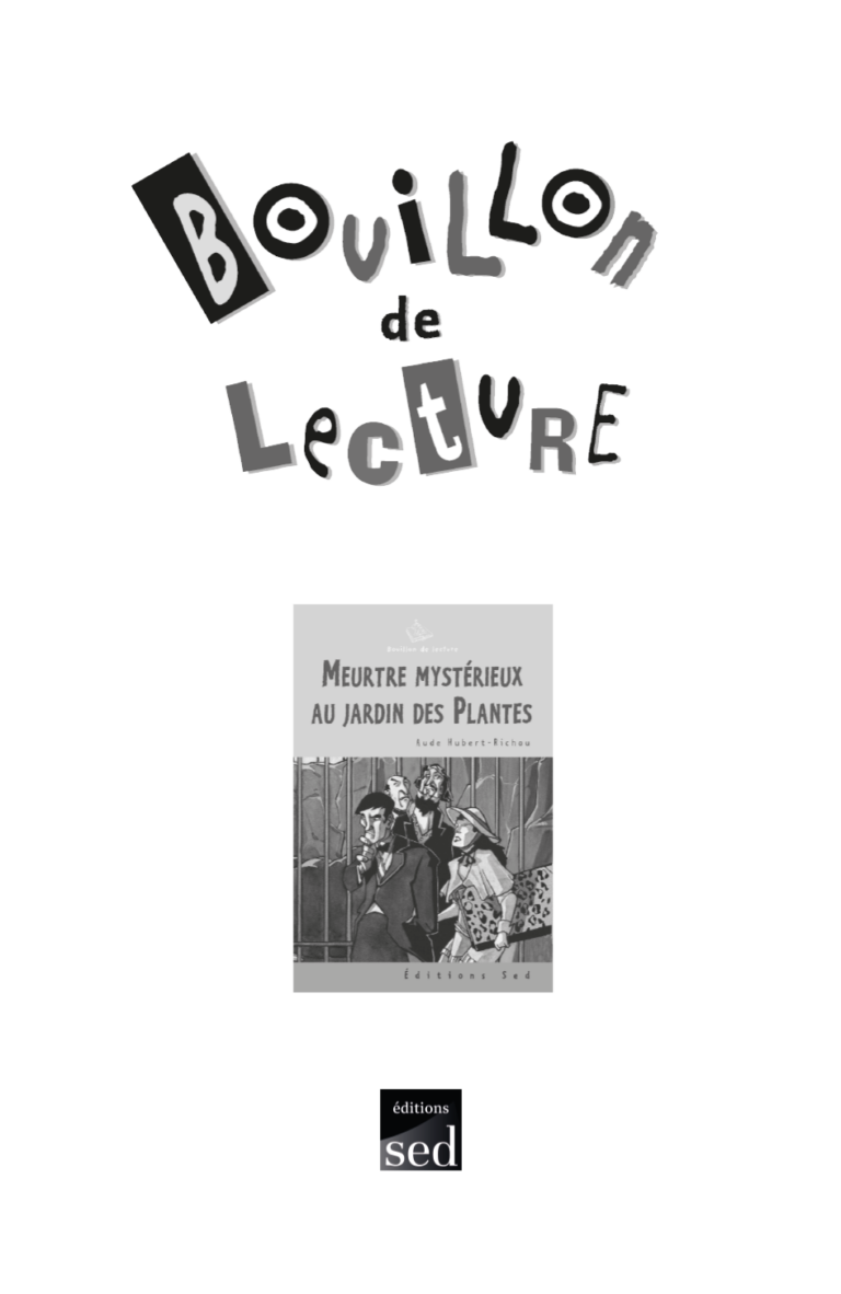 Aperçu : BDL – Meurtre mystérieux au jardin des Plantes – 18 livres + fichier