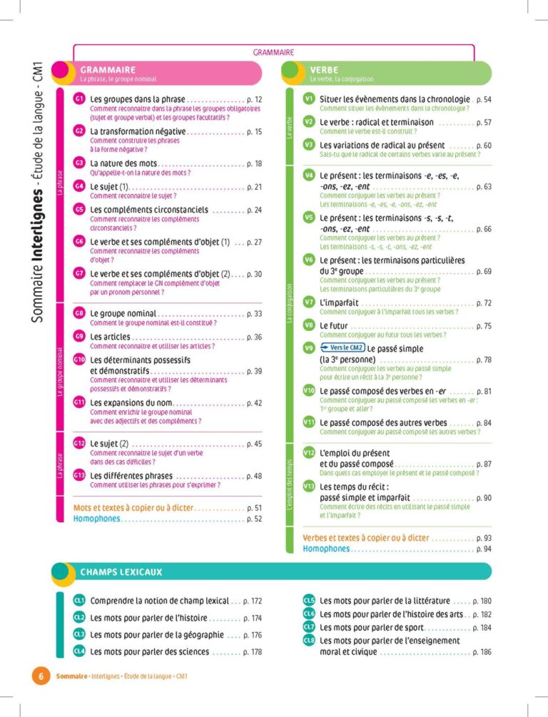 Aperçu : INTERLIGNES EDL – Manuel de l'élève – CM1 – Anciens programmes