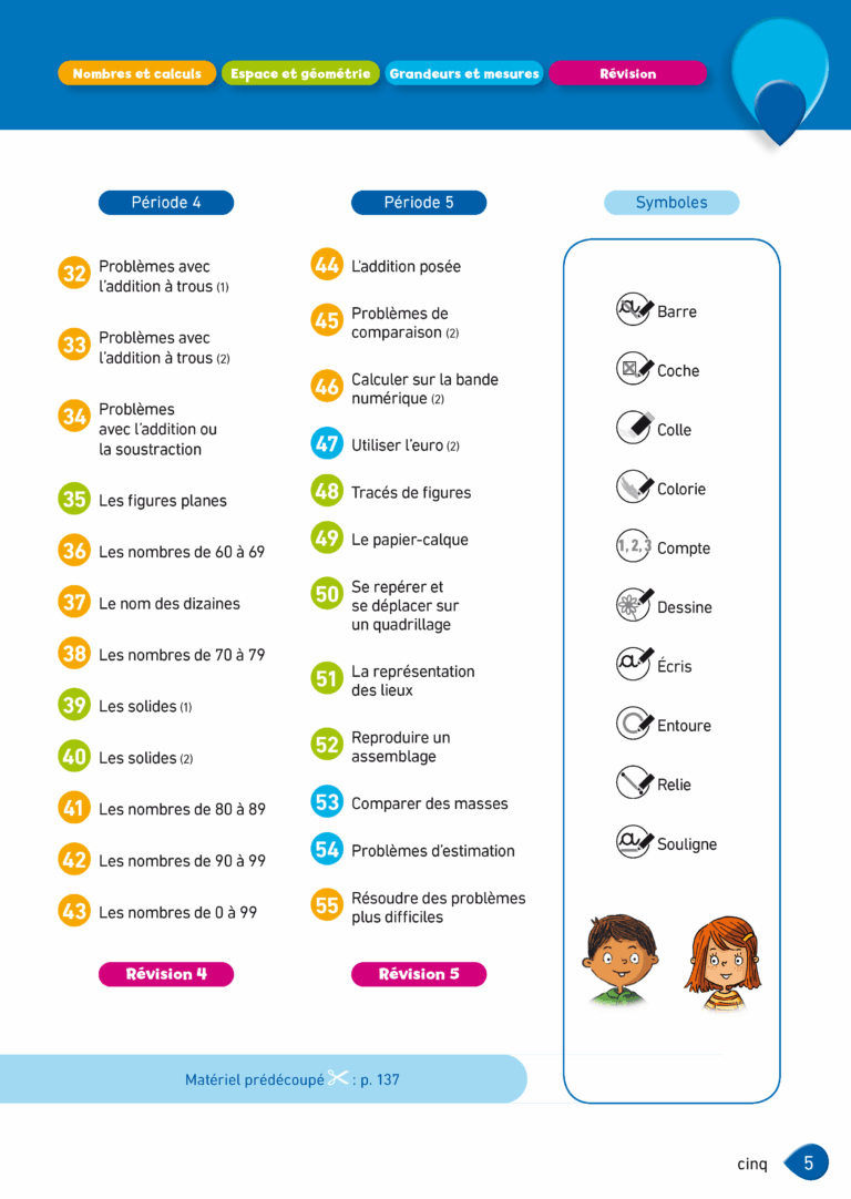 Aperçu : MATHS + – Fichier de l'élève – CP – Anciens programmes