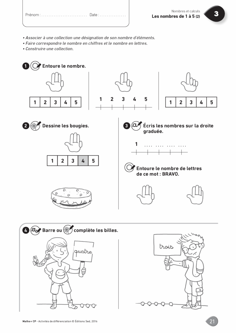 Aperçu : MATHS + – Classeur de différenciation – CP – Anciens programmes