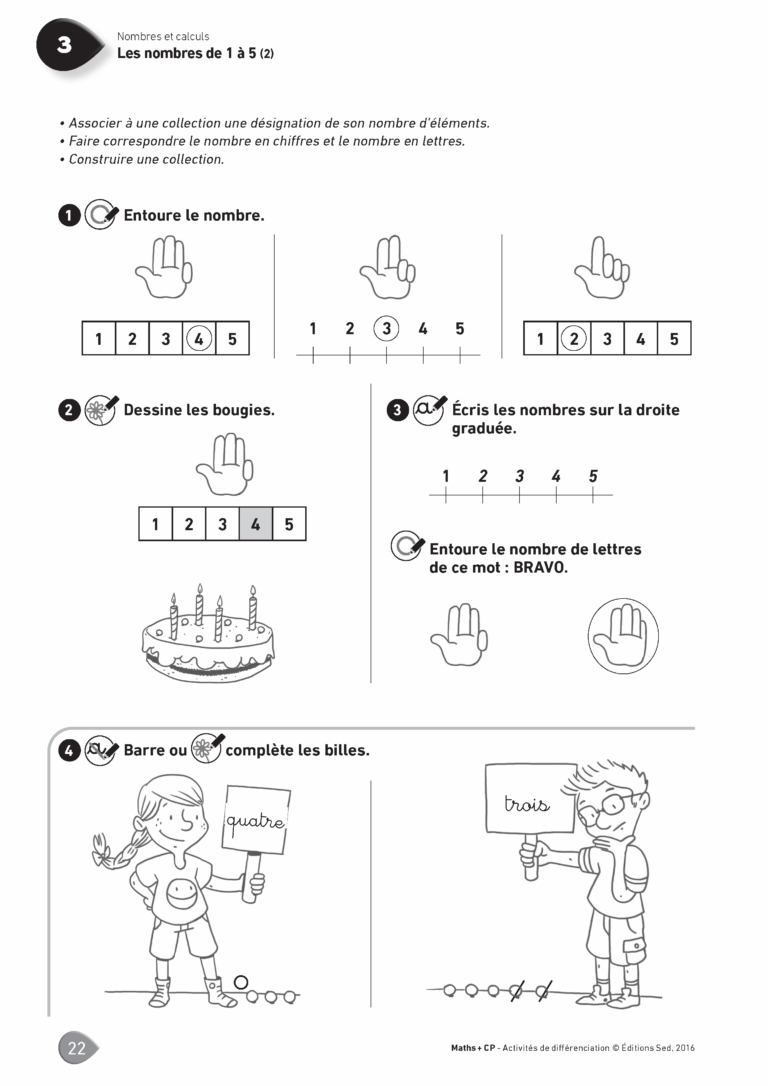 Aperçu : MATHS + – Classeur de différenciation – CP – Anciens programmes