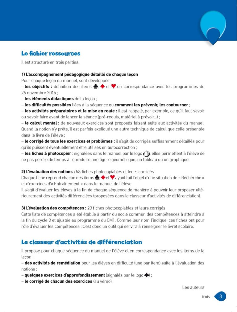 Aperçu : MATHS + – Manuel de l'élève – CM1 – Anciens programmes