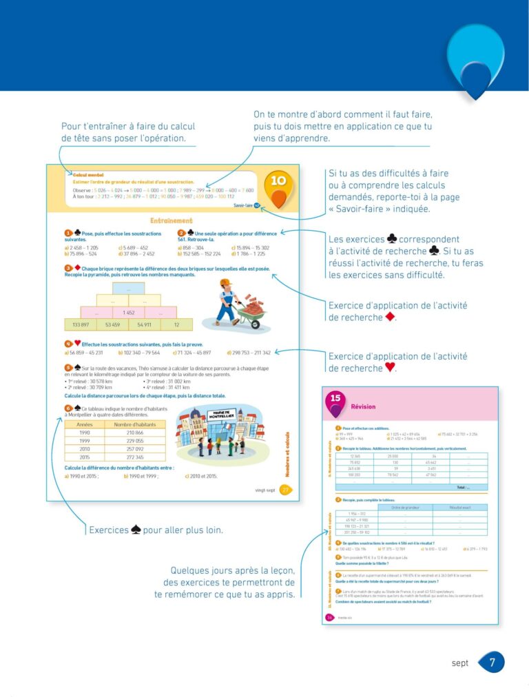 Aperçu : MATHS + – Manuel de l'élève – CM1 – Anciens programmes