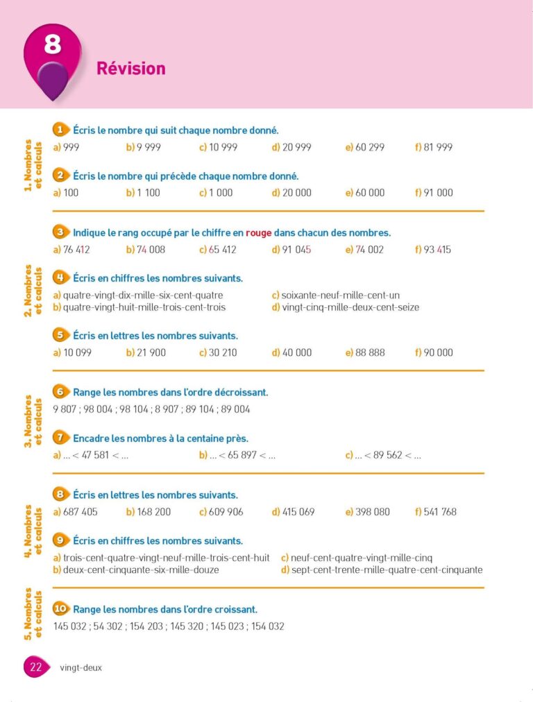 Aperçu : MATHS + – Manuel de l'élève – CM1 – Anciens programmes