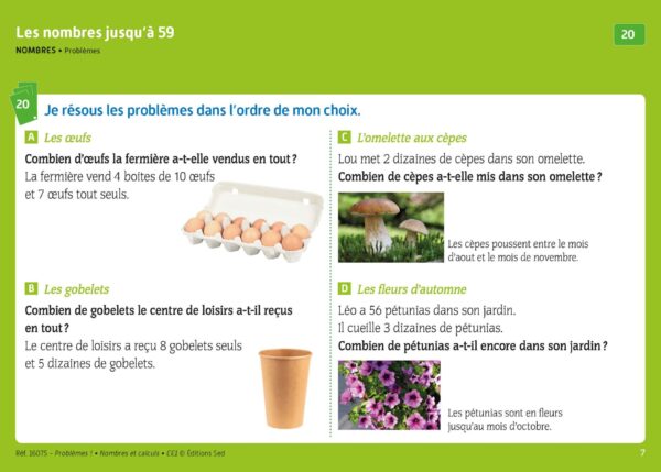 Problèmes ! Nombres et calculs - CE1 - Fiches_Page_1