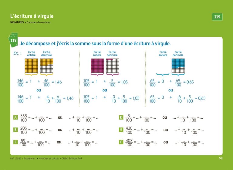 Aperçu : PROBLEMES ! – Nombres et calculs – CM1
