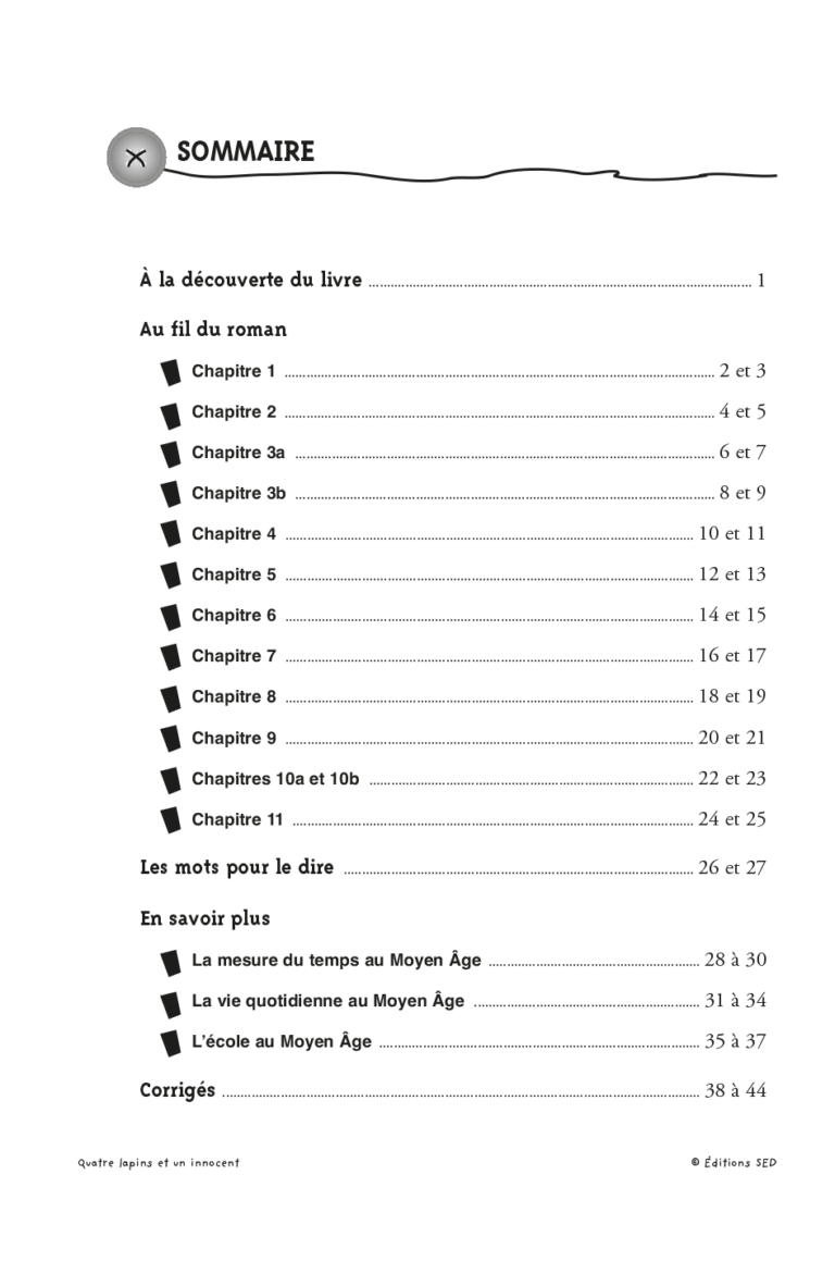 Aperçu : BDL – Quatre lapins et un innocent – 30 livres + fichier