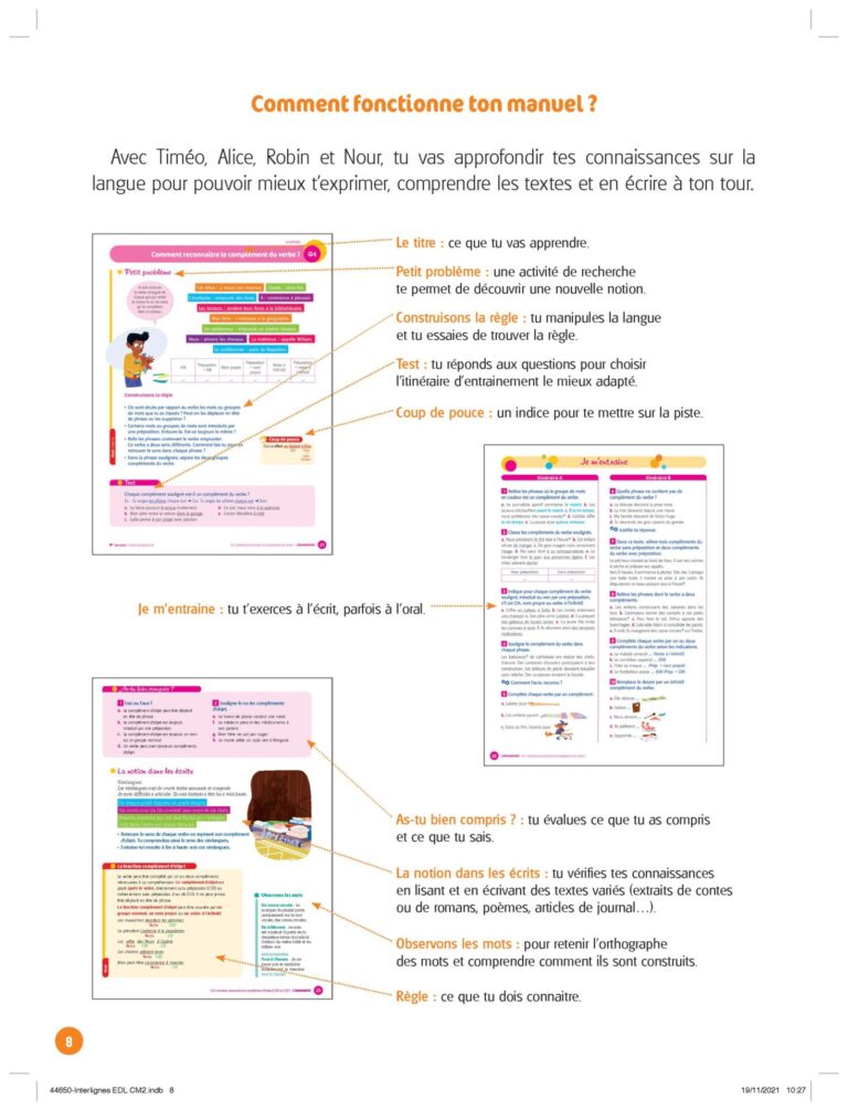 Aperçu : INTERLIGNES EDL – Manuel de l'élève – CM2 – Anciens programmes