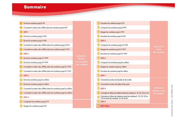 Aperçu : Connaissance des nombres – CE2