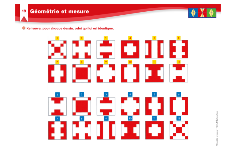 Aperçu : Géométrie et mesure – CM1
