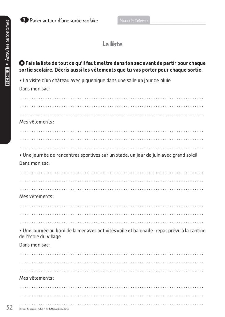 Aperçu : CE2