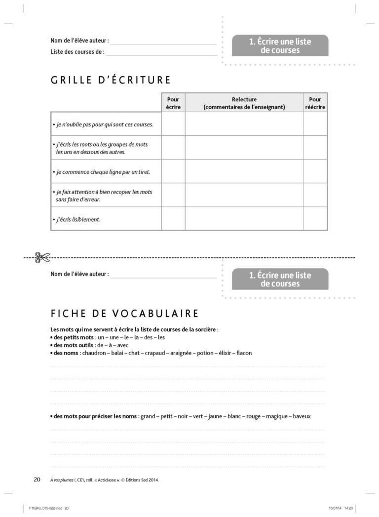 Aperçu : A VOS PLUMES ! – CE1