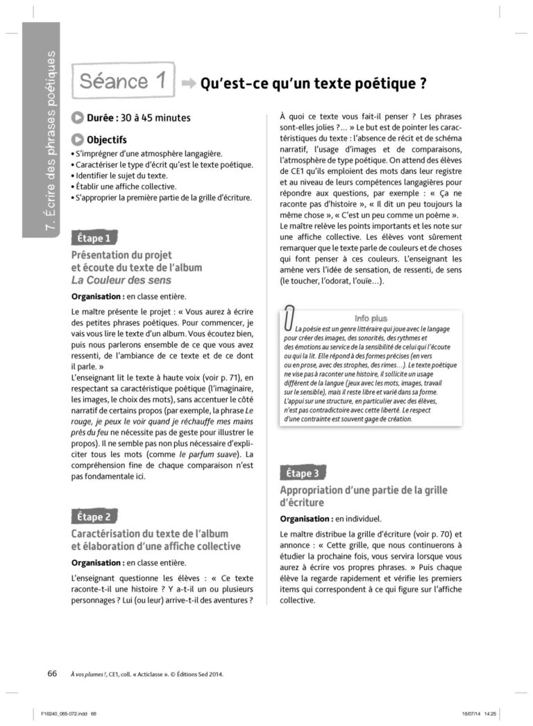 Aperçu : A VOS PLUMES ! – CE1