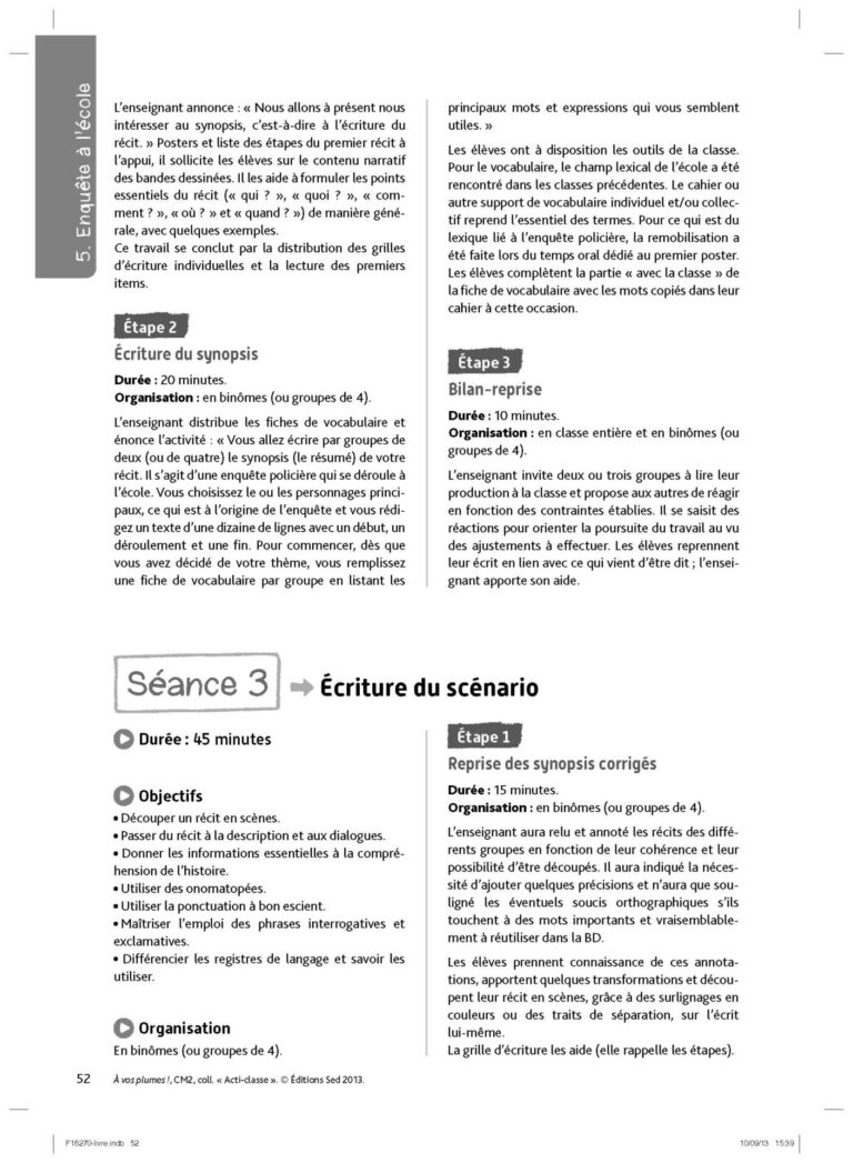 Aperçu : A VOS PLUMES ! – CM2