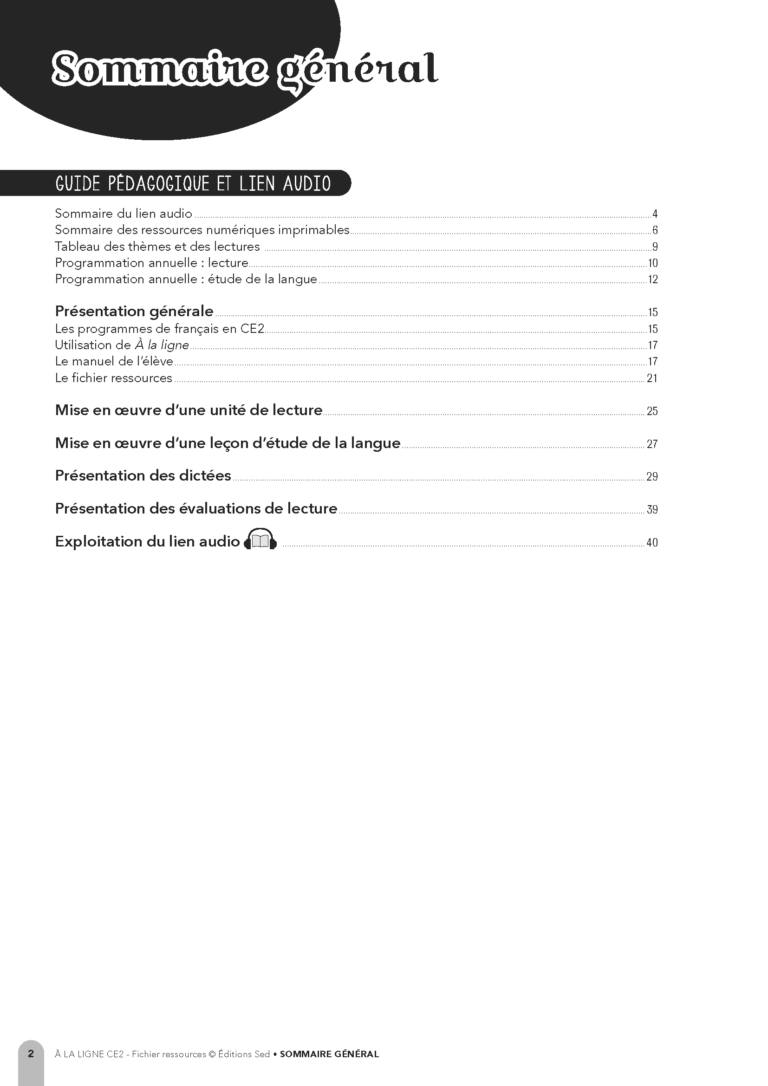 Aperçu : Classeur – CE2