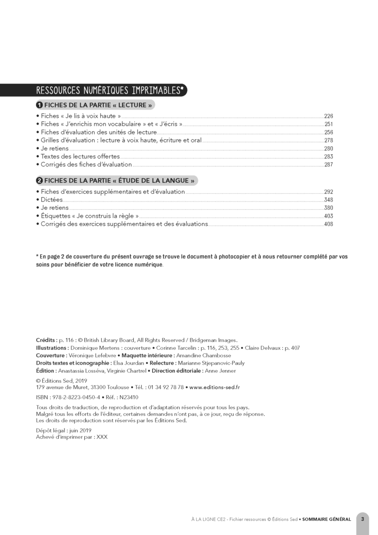 Aperçu : Classeur – CE2