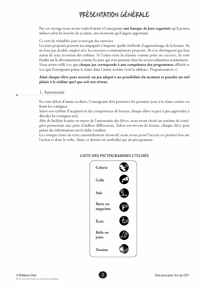 Aperçu : Des jeux pour lire – CE1