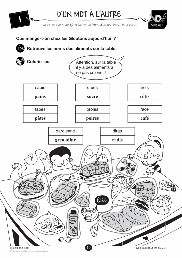 Aperçu : Des jeux pour lire – CE1