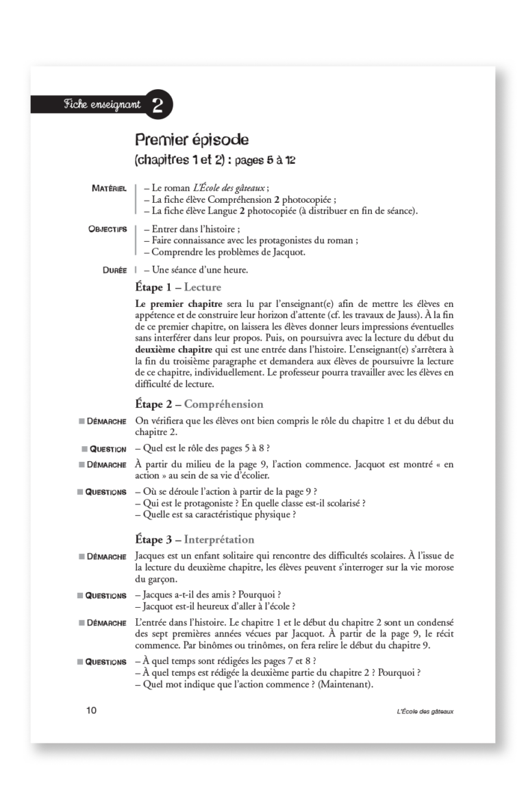 Aperçu : PL – L'école des gâteaux – 18 romans + fichier