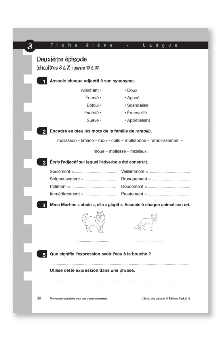 Aperçu : PL – L'école des gâteaux – 18 romans + fichier