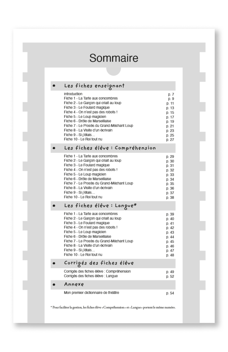 Aperçu : PL – En scène, les enfants ! – 30 romans + fichier