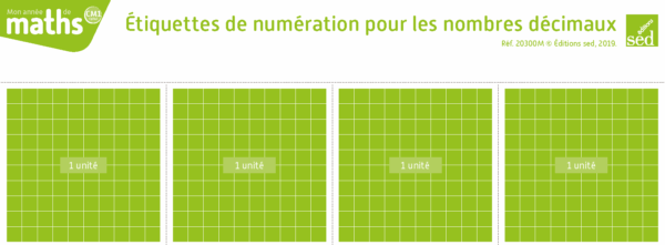 20300M - Étiquettes numération décimaux - A4
