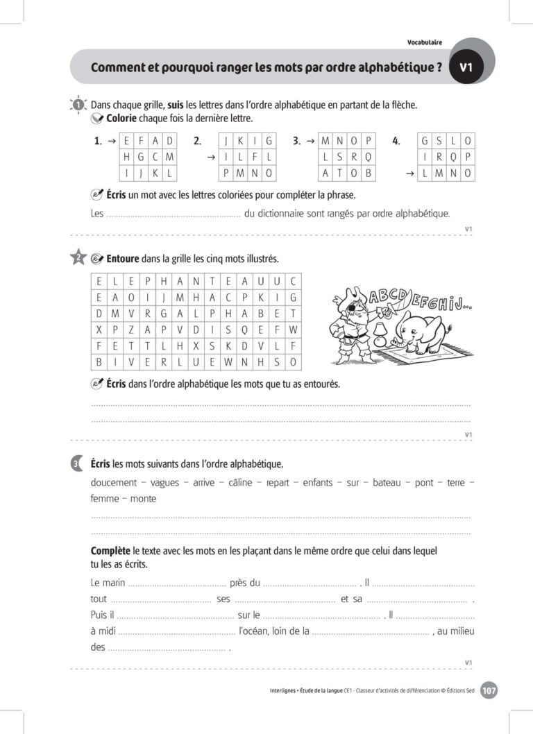 Aperçu : INTERLIGNES EDL – Classeur de différenciation – CE1 – Anciens progr.