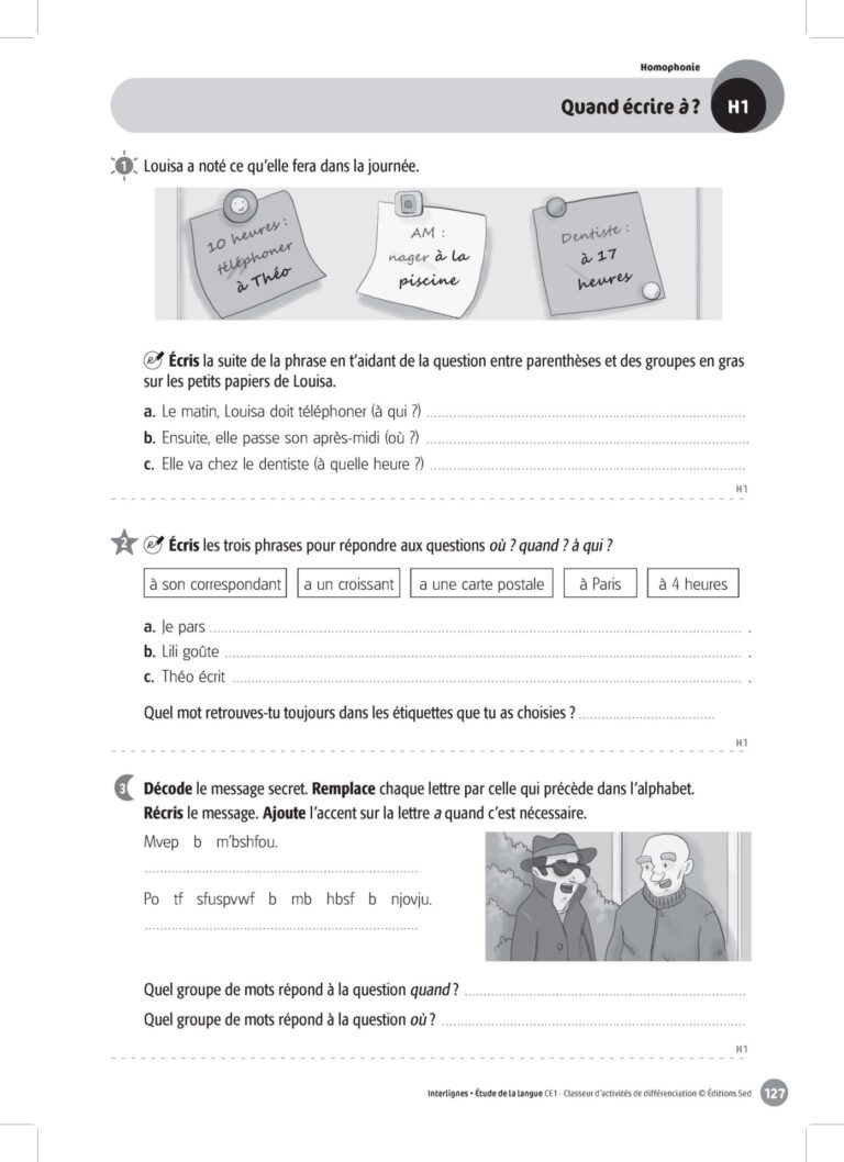 Aperçu : INTERLIGNES EDL – Classeur de différenciation – CE1 – Anciens progr.