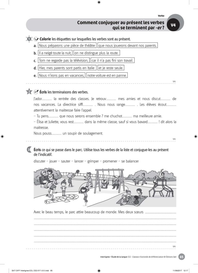 Aperçu : INTERLIGNES EDL – Classeur de différenciation – CE2 – Anciens progr.