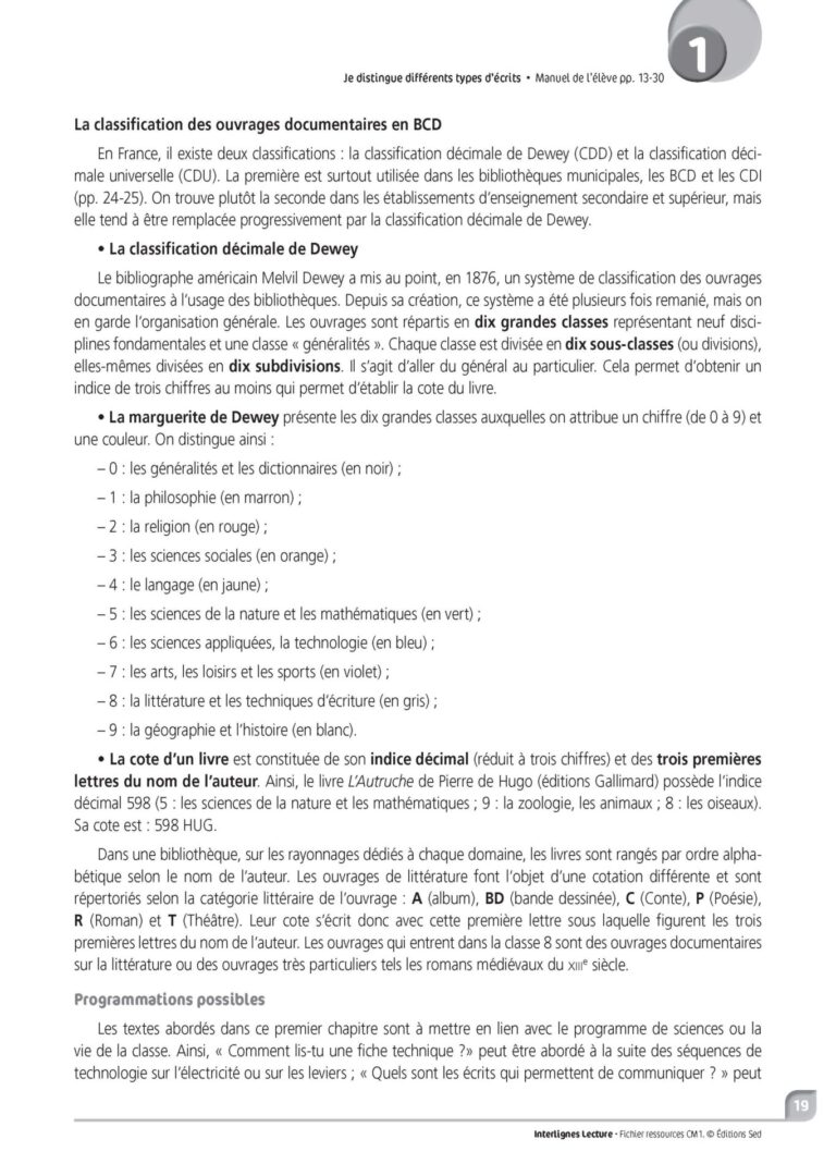 Aperçu : INTERLIGNES LECTURE – Fichier ressources + numérique – CM1