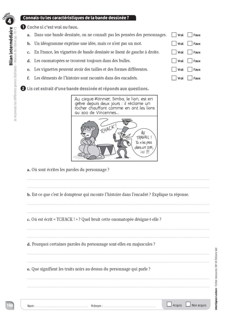Aperçu : INTERLIGNES LECTURE – Fichier ressources + numérique – CM1
