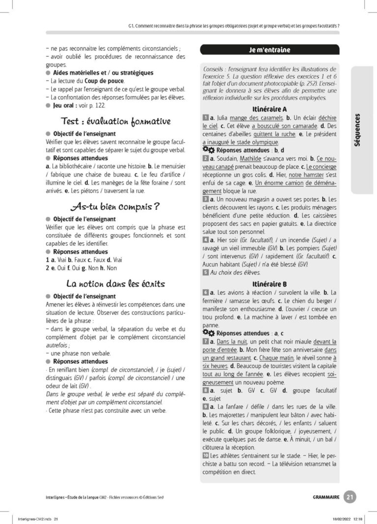 Aperçu : INTERLIGNES EDL – Fichier ressources + numérique – CM2 – Anciens prog.