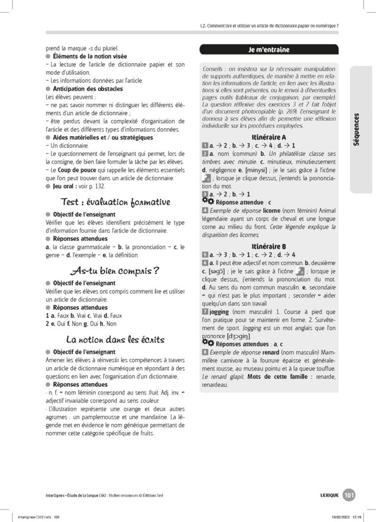 Aperçu : INTERLIGNES EDL – Fichier ressources + numérique – CM2 – Anciens prog.