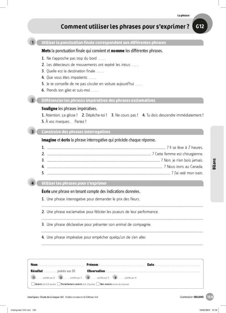 Aperçu : INTERLIGNES EDL – Fichier ressources + numérique – CM2 – Anciens prog.